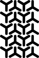 Set of 20 Vinyl Wall Art Decal - Geometric Y Pattern - 5.Each - Sticker Adhesive Vinyls for Home Apartment Office Use - Geometric Design for Living Room Bedroom Decor (5.Each; Blue)   4