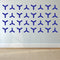 Set of 20 Vinyl Wall Art Decal - Geometric Y Pattern - 5.5" x 6" Each - Sticker Adhesive Vinyls for Home Apartment Office Use - Geometric Design for Living Room Bedroom Decor (5.5" x 6" Each; Blue) Blue 5" x 6" each 2