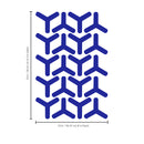Set of 20 Vinyl Wall Art Decal - Geometric Y Pattern - 5.5" x 6" Each - Sticker Adhesive Vinyls for Home Apartment Office Use - Geometric Design for Living Room Bedroom Decor (5.5" x 6" Each; Blue) Blue 5" x 6" each 3