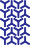 Set of 20 Vinyl Wall Art Decal - Geometric Y Pattern - 5.5" x 6" Each - Sticker Adhesive Vinyls for Home Apartment Office Use - Geometric Design for Living Room Bedroom Decor (5.5" x 6" Each; Blue) Blue 5" x 6" each 4