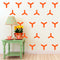 Set of 20 Vinyl Wall Art Decal - Geometric Y Pattern - 5.5" x 6" Each - Sticker Adhesive Vinyls for Home Apartment Office Use - Geometric Design for Living Room Bedroom Decor (5.5" x 6" Each; Orange) Orange 5" x 6" each