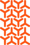 Set of 20 Vinyl Wall Art Decal - Geometric Y Pattern - 5.5" x 6" Each - Sticker Adhesive Vinyls for Home Apartment Office Use - Geometric Design for Living Room Bedroom Decor (5.5" x 6" Each; Orange) Orange 5" x 6" each 4