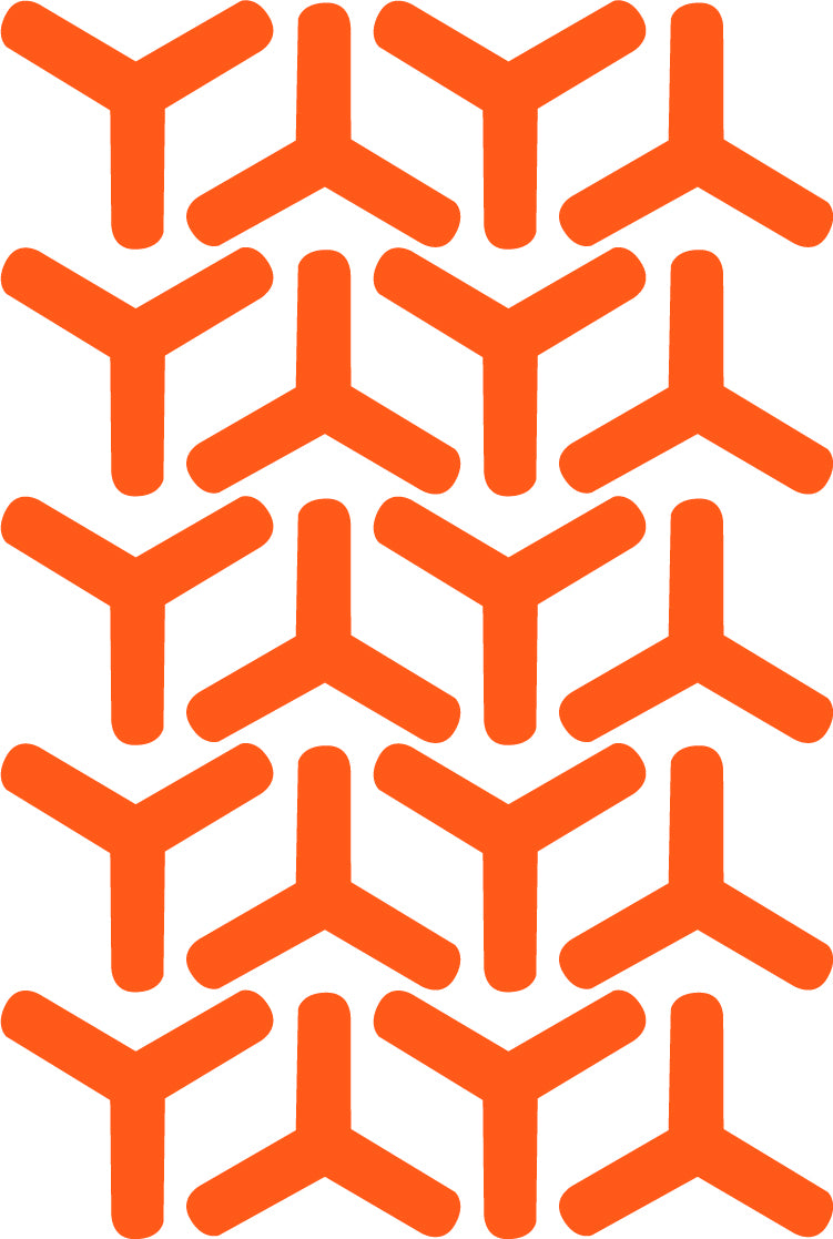 Set of 20 Vinyl Wall Art Decal - Geometric Y Pattern - 5.5" x 6" Each - Sticker Adhesive Vinyls for Home Apartment Office Use - Geometric Design for Living Room Bedroom Decor (5.5" x 6" Each; Orange) Orange 5" x 6" each 4