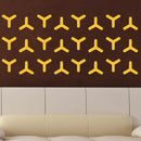Set of 20 Vinyl Wall Art Decal - Geometric Y Pattern - 5.5" x 6" Each - Sticker Adhesive Vinyls for Home Apartment Office Use - Geometric Design for Living Room Bedroom Decor (5.5" x 6" Each; Yellow) Yellow 5" x 6" each 2