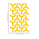 Set of 20 Vinyl Wall Art Decal - Geometric Y Pattern - 5.5" x 6" Each - Sticker Adhesive Vinyls for Home Apartment Office Use - Geometric Design for Living Room Bedroom Decor (5.5" x 6" Each; Yellow) Yellow 5" x 6" each 3