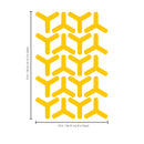 Set of 20 Vinyl Wall Art Decal - Geometric Y Pattern - 5.5" x 6" Each - Sticker Adhesive Vinyls for Home Apartment Office Use - Geometric Design for Living Room Bedroom Decor (5.5" x 6" Each; Yellow) Yellow 5" x 6" each 3