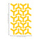 Set of 20 Vinyl Wall Art Decal - Geometric Y Pattern - 5.5" x 6" Each - Sticker Adhesive Vinyls for Home Apartment Office Use - Geometric Design for Living Room Bedroom Decor (5.5" x 6" Each; Yellow) Yellow 5" x 6" each 3