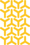 Set of 20 Vinyl Wall Art Decal - Geometric Y Pattern - 5.5" x 6" Each - Sticker Adhesive Vinyls for Home Apartment Office Use - Geometric Design for Living Room Bedroom Decor (5.5" x 6" Each; Yellow) Yellow 5" x 6" each 4