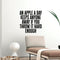 Vinyl Wall Art Decal - an Apple a Day Keeps Anyone Away If You Throw It Hard Enough 23" x 23" - Motivational Inspirational Home Decor - Bedroom Living Room Office Decor - Trendy Funny Wall Art Quotes Black 23" x 23"