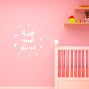 Vinyl Wall Art Decal - Rise and Shine - 27" x 23" - Morning Motivational Decor for Home Wall Bedroom Living Room Nursery - Teens Toddlers Vinyl Peel and Stick Decals (27" x 23"; White) White 27" x 23"
