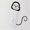 Vinyl Wall Art Decal - Little Monkey - 4" x 4.6" - Cute Animal Decor for Light Switch Window Mirror Luggage Car Bumper Laptop Computer Peel and Stick Skin Sticker Designs Black 4" x 4.6" 2