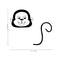 Vinyl Wall Art Decal - Little Monkey - 4" x 4.6" - Cute Animal Decor for Light Switch Window Mirror Luggage Car Bumper Laptop Computer Peel and Stick Skin Sticker Designs Black 4" x 4.6" 3