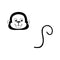 Vinyl Wall Art Decal - Little Monkey - 4" x 4.6" - Cute Animal Decor for Light Switch Window Mirror Luggage Car Bumper Laptop Computer Peel and Stick Skin Sticker Designs Black 4" x 4.6" 4