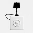 Vinyl Wall Art Decal - Small Lamp - 4" x 3" - Accessory Decor for Light Switch Window Mirror Luggage Car Bumper Laptop Computer Peel and Stick Skin Sticker Designs Black 4" x 3" 2