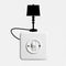 Vinyl Wall Art Decal - Small Lamp - 4" x 3" - Accessory Decor for Light Switch Window Mirror Luggage Car Bumper Laptop Computer Peel and Stick Skin Sticker Designs Black 4" x 3" 2