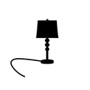 Vinyl Wall Art Decal - Small Lamp - 4" x 3" - Accessory Decor for Light Switch Window Mirror Luggage Car Bumper Laptop Computer Peel and Stick Skin Sticker Designs Black 4" x 3" 4