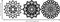 Vinyl Wall Art Decal - Set Of 3 Mandalas - 20" x 20" - Sticker Vinyl For Home Apartment Workplace Use - Beautiful Geometric Universe Symbol For Living Room Dorm Room Yoga Meditation (20" x 20"; Black) Black 20" x 20" 3