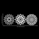 Vinyl Wall Art Decal - Set Of 3 Mandalas - 20" x 20" - Sticker Vinyl For Home Apartment Workplace Use - Beautiful Geometric Universe Symbol For Living Room Dorm Room Yoga Meditation (20" x 20"; White) White 20" x 20" 3