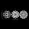 Vinyl Wall Art Decal - Set Of 3 Mandalas - 20" x 20" - Sticker Vinyl For Home Apartment Workplace Use - Beautiful Geometric Universe Symbol For Living Room Dorm Room Yoga Meditation (20" x 20"; White) White 20" x 20" 3