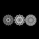 Vinyl Wall Art Decal - Set Of 3 Mandalas - 20" x 20" - Sticker Vinyl For Home Apartment Workplace Use - Beautiful Geometric Universe Symbol For Living Room Dorm Room Yoga Meditation (20" x 20"; White) White 20" x 20" 4