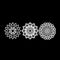 Vinyl Wall Art Decal - Set Of 3 Mandalas - 20" x 20" - Sticker Vinyl For Home Apartment Workplace Use - Beautiful Geometric Universe Symbol For Living Room Dorm Room Yoga Meditation (20" x 20"; White) White 20" x 20" 4