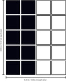 Set of 20 Vinyl Wall Art Decal - Square Patterns - 4. Each - Minimalist Vinyl Stickers for Home Apartment Bedroom - Cool Modern Decor for Living Room Workplace Use   3