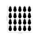 Set of 20 Vinyl Wall Art Decal - Pineapple Pattern - Each - Fun Summer Stickers for Outdoor Indoor Use - Trendy Home Decor for Bedroom Dorm Room Apartment Wall Art ( Each; Yellow)   4