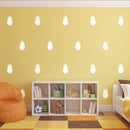 Set of 20 Vinyl Wall Art Decal - Pineapple Pattern - 4" x 2.7" Each - Fun Summer Stickers for Outdoor Indoor Use - Trendy Home Decor for Bedroom Dorm Room Apartment Wall Art (4" x 2.7" Each; White) White 4" x 2.7" each
