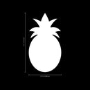 Set of 20 Vinyl Wall Art Decal - Pineapple Pattern - 4" x 2.7" Each - Fun Summer Stickers for Outdoor Indoor Use - Trendy Home Decor for Bedroom Dorm Room Apartment Wall Art (4" x 2.7" Each; White) White 4" x 2.7" each 3