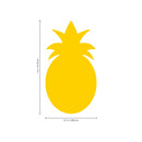Set of 20 Vinyl Wall Art Decal - Pineapple Pattern - 4" x 2.7" Each - Fun Summer Stickers for Outdoor Indoor Use - Trendy Home Decor for Bedroom Dorm Room Apartment Wall Art (4" x 2.7" Each; Yellow) Yellow 4" x 2.7" each 3