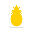 Set of 20 Vinyl Wall Art Decal - Pineapple Pattern - 4" x 2.7" Each - Fun Summer Stickers for Outdoor Indoor Use - Trendy Home Decor for Bedroom Dorm Room Apartment Wall Art (4" x 2.7" Each; Yellow) Yellow 4" x 2.7" each 3