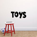 Wall Art Vinyl Decal Quote - Toys Lettering Sign- 10.5" x 23" - Unisex Kids Bedroom Decoration Vinyl Sticker - Cute Children’s Playroom Closet Door Space Classroom Daycare Decor (10.5" x 23"; Black) Black 10.5" x 23" 2