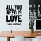 Vinyl Wall Art Decal - All You Need Is Love And Coffee - 29. Motivational Wall Sticker - Coffee Lovers Positive Quote Trendy Living Room Office Decor   2