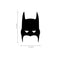 Vinyl Wall Art Decal - Batman - 3" x 2" - Cool Superhero Decor for Light Switch Window Mirror Luggage Car Bumper Laptop Computer Peel and Stick Skin Sticker Designs Black 3" x 2" 4