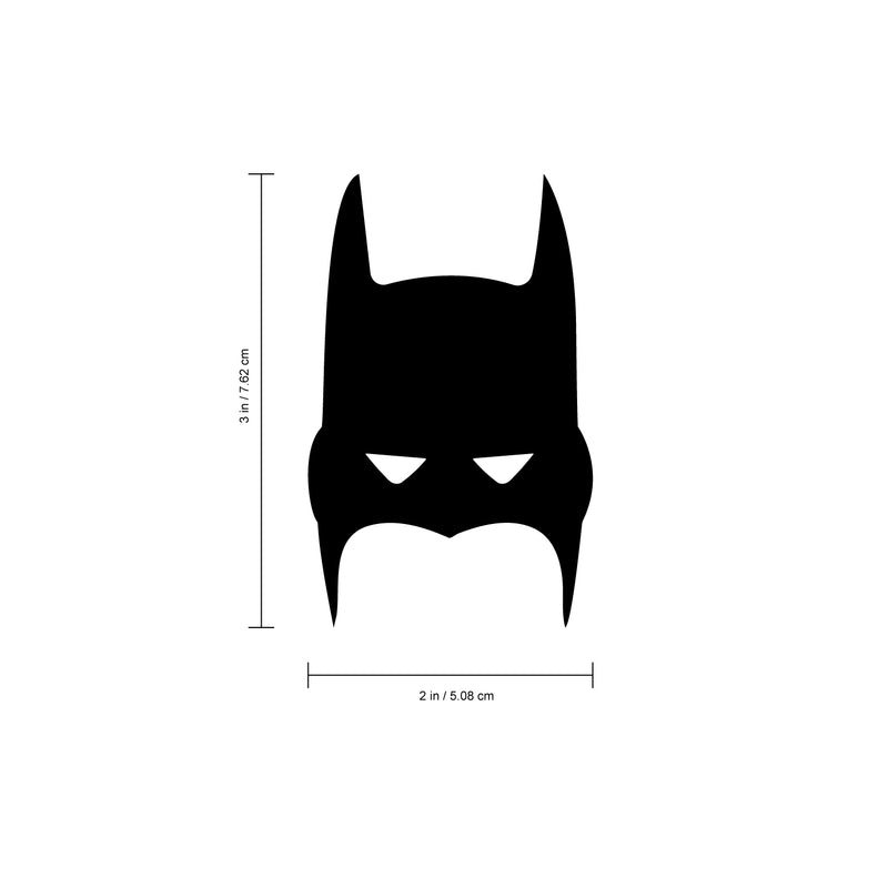 Vinyl Wall Art Decal - Batman - 3" x 2" - Cool Superhero Decor for Light Switch Window Mirror Luggage Car Bumper Laptop Computer Peel and Stick Skin Sticker Designs Black 3" x 2" 4