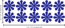 Set of 10 Vinyl Wall Art Decal - Flowers - 5" x 5" Each - Bedroom Living Room Office Dorm Room Girly Wall Decoration - Cute Trendy Floral Apartment Stencil Adhesives Wall Decor (5" x 5" Each; Blue) Blue 5" x 5" each 2