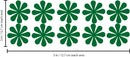 Set of 10 Vinyl Wall Art Decal - Flowers - 5" x 5" Each - Bedroom Living Room Office Dorm Room Girly Wall Decoration - Cute Trendy Floral Apartment Stencil Adhesives Wall Decor (5" x 5" Each; Green) Green 5" x 5" each 2