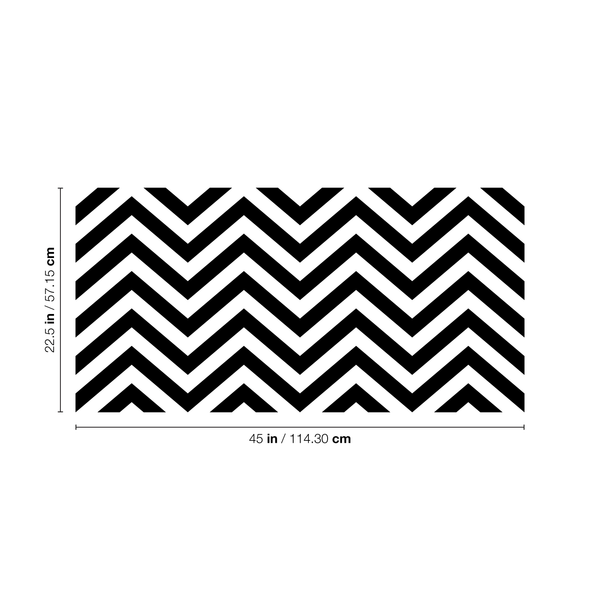 Vinyl Wall Art Decals - Chevron Stripes - 22.Cool Adhesive Sticker Pattern for Home Office Bedroom Nursery Living Room Apartment - Lifestyle Minimalist Chic Decor