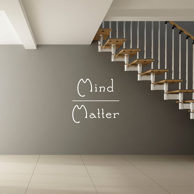 Vinyl Wall Art Decal - Mind Over Matter - 23" x 23" - Positive Bedroom Living Room Home Decoration - Motivational Wall Home Apartment Decor Sticker (23" x 23"; White) White 23" x 23" 3