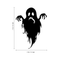 Vinyl Wall Art Decal - Sad Ghost - Fun Spooky Halloween Seasonal Movie Props Sticker - Kids Teens Adults Indoor Outdoor Wall Door Window Living Room Office Decor (27" x 20"; Black)   2