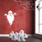 Vinyl Wall Art Decal - Sad Ghost - 27" x 20" - Fun Spooky Halloween Seasonal Movie Props Sticker - Kids Teens Adults Indoor Outdoor Wall Door Window Living Room Office Decor (27" x 20"; White) White 27" x 20"