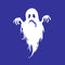Vinyl Wall Art Decal - Sad Ghost - 27" x 20" - Fun Spooky Halloween Seasonal Movie Props Sticker - Kids Teens Adults Indoor Outdoor Wall Door Window Living Room Office Decor (27" x 20"; White) White 27" x 20" 2