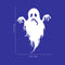 Vinyl Wall Art Decal - Sad Ghost - 27" x 20" - Fun Spooky Halloween Seasonal Movie Props Sticker - Kids Teens Adults Indoor Outdoor Wall Door Window Living Room Office Decor (27" x 20"; White) White 27" x 20" 4