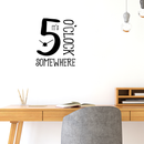 Vinyl Wall Art Decal - It’s 5 O’Clock Somewhere - - Funny Adult Humor Quotes Home Bedroom Living Room Wall Decor - Witty Office Workplace After Work Decor Sticker (; Black)   3