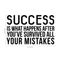 Vinyl Wall Art Decal - Success is What Happens After You’ve Survived All Your Mistakes - 23" x 40" - Positive Workplace Bedroom Apartment Decor - Motivational Home Living Room Office Decals Black 23" x 40"