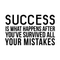 Vinyl Wall Art Decal - Success is What Happens After You’ve Survived All Your Mistakes - 23" x 40" - Positive Workplace Bedroom Apartment Decor - Motivational Home Living Room Office Decals Black 23" x 40" 5