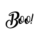 Vinyl Wall Art Decal - Boo - 11.5" x 19" - Fun Brush Lettering Halloween Seasonal Decoration Sticker - Teens Adults Indoor Outdoor Wall Door Window Living Room Office Decor (11.5" x 19"; Black) Black 11.5" x 19" 2