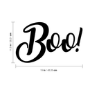 Vinyl Wall Art Decal - Boo - 11. Fun Brush Lettering Halloween Seasonal Decoration Sticker - Teens Adults Indoor Outdoor Wall Door Window Living Room Office Decor (11.5" x 19"; Black)   3
