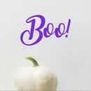 Vinyl Wall Art Decal - Boo - 11.5" x 19" - Fun Brush Lettering Halloween Seasonal Decoration Sticker - Teens Adults Indoor Outdoor Wall Door Window Living Room Office Decor (11.5" x 19"; Purple) Purple 11.5" x 19" 2