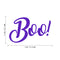 Vinyl Wall Art Decal - Boo - 11.5" x 19" - Fun Brush Lettering Halloween Seasonal Decoration Sticker - Teens Adults Indoor Outdoor Wall Door Window Living Room Office Decor (11.5" x 19"; Purple) Purple 11.5" x 19" 4